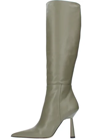 Gia Borghini Schoenen, Dames, Groen, 36 EU, Leer, Laarzen Groen