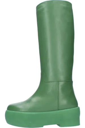 Gia Borghini Schoenen, Dames, Groen, 37 EU, Leer, Laarzen Groen