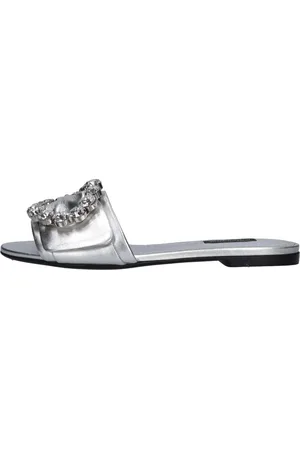 Dolce & Gabbana Schoenen, Dames, Grijs, 37 EU, Sandalen Zilver