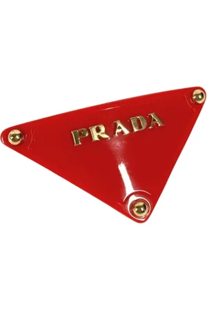 Prada Pre-owned, Dames, Rood, ONE Size, Pre-owned Fabric hair-accessories