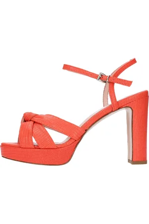 ANNA F. Schoenen, Dames, Oranje, 40 EU, Leer, Sandalen Oranje