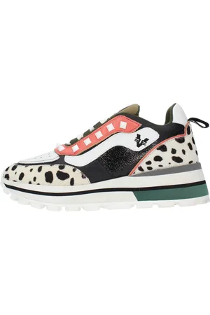 Emanuélle vee Schoenen, Dames, Veelkleurig, 38 EU, Leer, Sneakers Multi Colour