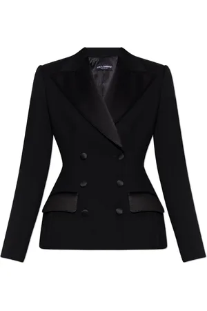 Dolce & Gabbana Jassen, Dames, Zwart, M, Wol, Wollen blazer