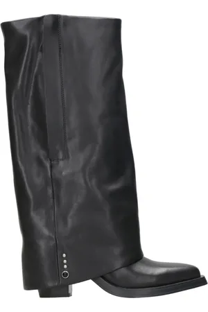 Ash Schoenen, Dames, Zwart, 36 EU, Leer, Zwarte Leren Laarzen Tex Stijl