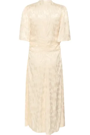 Gestuz Kleedjes, Dames, , 2Xl, Elegante Jurk met V-Hals en Halve Mouwen
