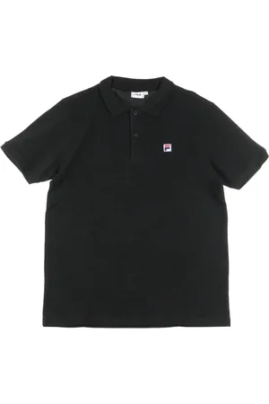 Fila Tops, Heren, Zwart, S, Zwarte Polo T-shirt met korte mouwen