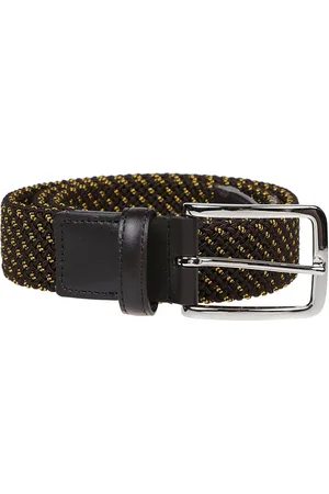 Hogan Accessoires, Heren, Bruin, 110 CM, Leer, Elastische Tape Riem