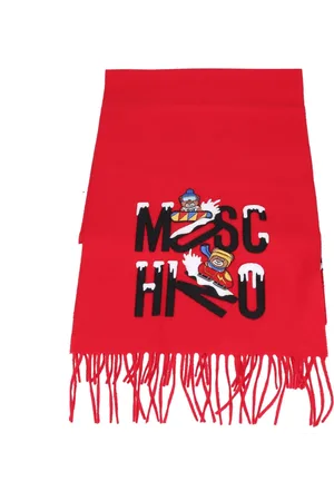 Moschino Accessoires, Dames, Rood, ONE Size, Wol, Sjaals Rood