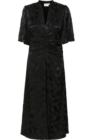 Gestuz Kleedjes, Dames, Zwart, L, Elegante Zwarte Jurk Afterglow