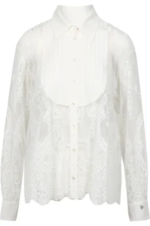 ANIYE BY Blouses & Shirts, Dames, , S, Kanten Overhemd met Plastronplooien