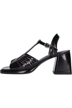 Emanuélle vee Schoenen, Dames, Zwart, 38 EU, Leer, Sandalen Zwart