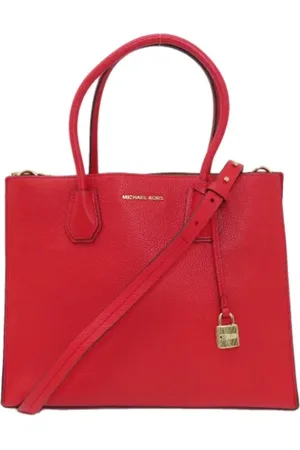 Michael Kors Pre-owned, Dames, Rood, ONE Size, Leer, Tweedehands leren handtassen