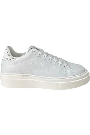 Paciotti Schoenen, Heren, Wit, 42 EU, Leer, Witte leren sneaker met dolkprint