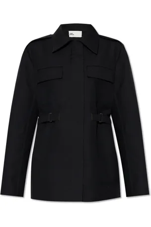 Tory Burch Jassen, Dames, Zwart, S, Wol, Jas met Epauletten