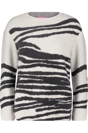 Betty Barclay Truien, Dames, Veelkleurig, L, Jacquard Gebreide Trui met Dierenprint