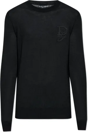 Dolce & Gabbana Truien, Heren, Zwart, L, Kasjmier, Kasjmier trui met logo