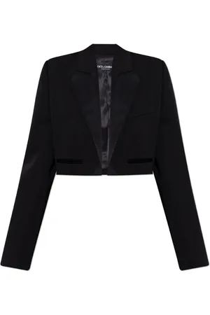 Dolce & Gabbana Jassen, Dames, Zwart, XS, Wol, Korte jas