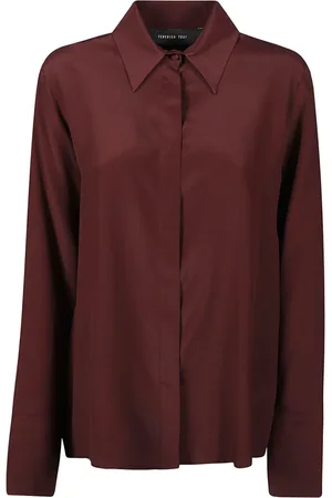 FEDERICA TOSI Blouses & Shirts, Dames, Rood, L, Stijlvolle longsleeve