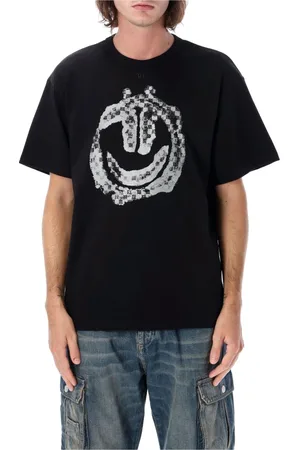 MISBHV Tops, Heren, Zwart, S, Katoen, Acid House Grafische Print T-Shirt