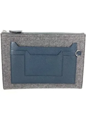 Hermès Pre-owned, Heren, Grijs, ONE Size, Pre-owned Fabric clutches