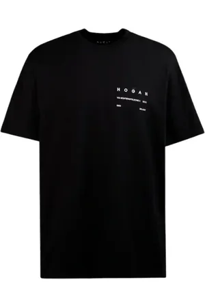 Hogan Tops, Heren, Zwart, M, Zwarte T-shirt en Polo Collectie