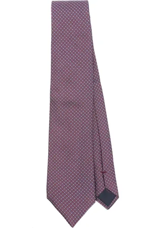 corneliani Accessoires, Heren, Paars, ONE Size, Luxe Zijden Stropdas, Gemaakt in Italië