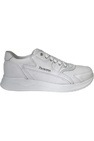 Paciotti Schoenen, Heren, Wit, 42 EU, Witte leren sneaker met dolkprint