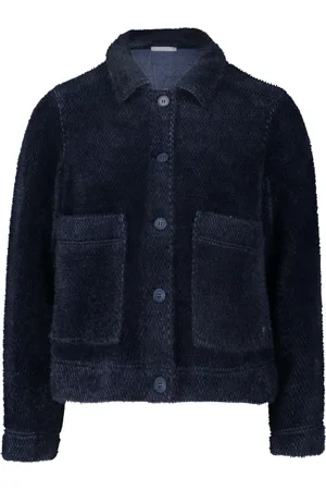 Betty & Co Jassen, Dames, Blauw, 3Xl, Casual jas met kraag