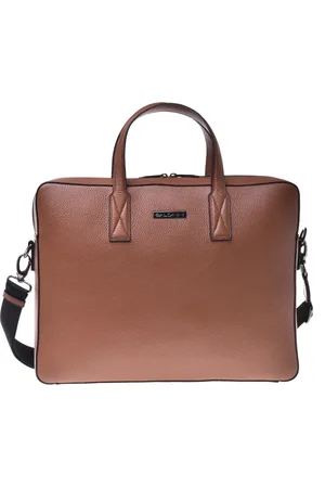 BALDININI Tassen, Heren, Bruin, ONE Size, Professional bag in tumbled leather