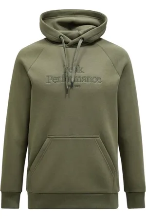 Peak Performance Sweatshirts & Hoodies, Heren, Groen, XL, Katoen, Original Hood Pine Needle