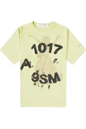 1017 ALYX 9SM Tops, Heren, Geel, S, Katoen, Casual Katoenen T-shirt