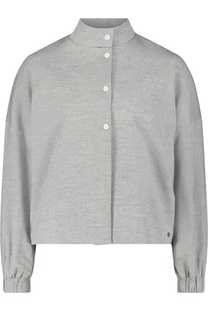 Betty & Co Jassen, Dames, Grijs, XL, Casual jack met oversized mouwen