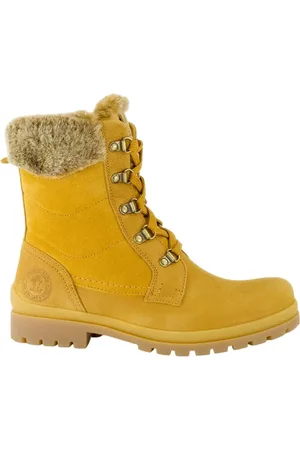 Panama Jack Schoenen, Dames, Geel, 38 EU, Leer, Gele Casual Leren Dameslaarzen