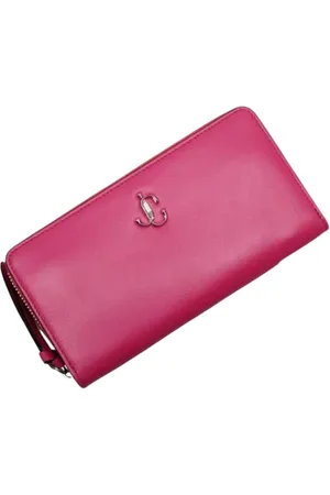 Jimmy Choo Pre-owned, Dames, Roze, ONE Size, Leer, Tweedehands leren portemonnees