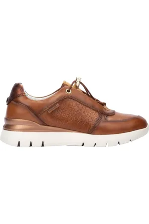 Pikolinos Schoenen, Dames, Bruin, 36 EU, Leer, Bruine Casual Leren Sneakers voor Vrouwen