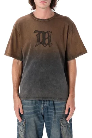 MISBHV Tops, Heren, Bruin, S, Katoen, Zonsopgang Grafisch T-shirt