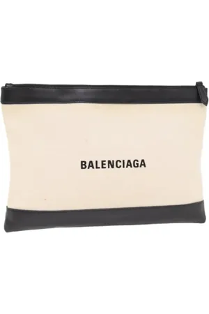 Balenciaga Pre-owned, Dames, , ONE Size, Leer, Pre-owned Canvas clutches