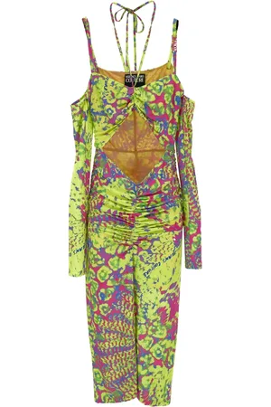 VERSACE Kleedjes, Dames, Veelkleurig, 2Xs, Jurken