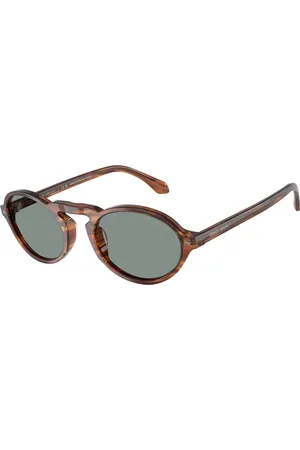 Giorgio Armani Accessoires, Heren, Bruin, 52 MM, Stijlvolle zonnebril Ar 8219U