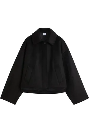Aspesi Jassen, Dames, Zwart, S, Polyester, Faux Fur Jersey Jas