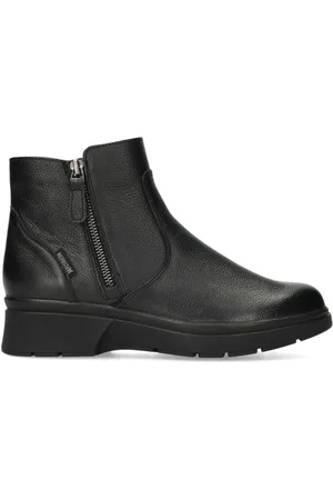Mephisto Schoenen, Dames, Zwart, 37 1/2 EU, Leer, Zwarte Enkellaars Collectie Dames