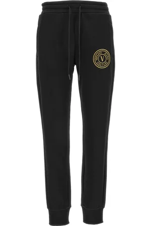 VERSACE Broeken, Dames, Zwart, M, Katoen, Broek
