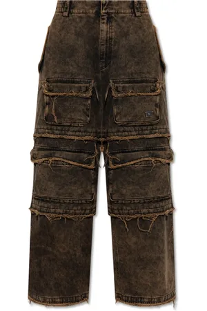 MISBHV Jeans, Heren, Bruin, S, Katoen, Wijde jeans