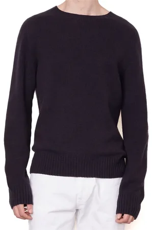 OFFICINE GENERALE Truien, Heren, Blauw, M, Wol, Blauwe Wollen Trui Naadloos Gebreid