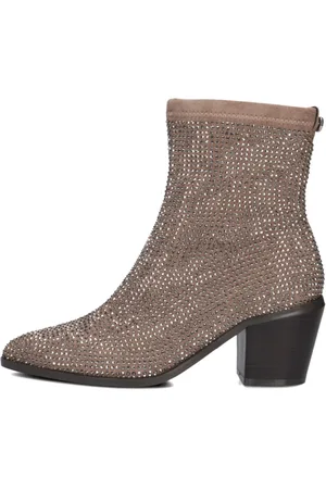 Mexx Schoenen, Dames, Bruin, 38 EU, Bruine Enkellaarsjes Peach Mara