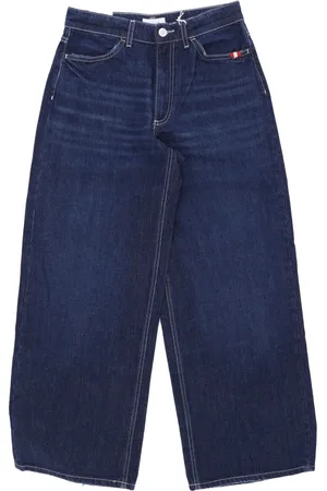 AMISH Jeans, Heren, Blauw, W27, Denim, Hoge Taille Straight Fit Denim Jeans