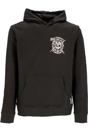 Element Sweatshirts & Hoodies, Heren, Zwart, M, Katoen, Passenger Lichtgewicht Hoodie Zwart