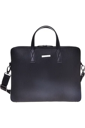 BALDININI Tassen, Heren, Zwart, ONE Size, Professional bag in speckled leather