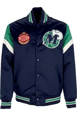 Mitchell & Ness Jassen, Heren, Blauw, L, Polyester, Dallas Mavericks Bomberjack NBA Teamkleuren
