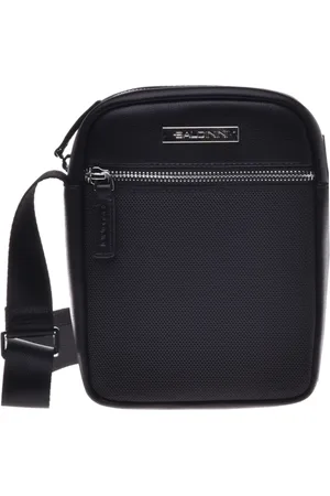 BALDININI Tassen, Heren, Zwart, ONE Size, Nylon, Crossbody bag in calfskin and nylon